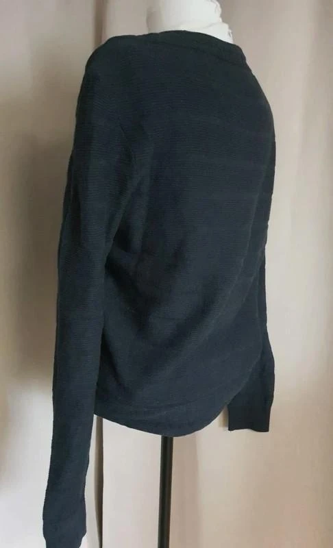 Slim navy blue long-sleeve sweater for men XL – photo 6